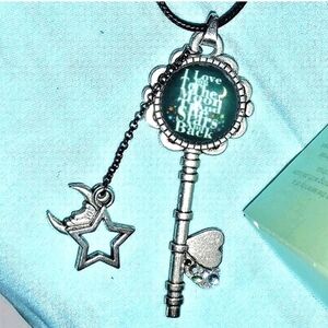Moon & Stars Embellished Key Pendant